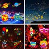 Christmas Halloween Lights Projector Waterproof Indoor Motion Remote Control LED 16 Slides Holiday Lamp Party Outdoor Garden House Room Night Light