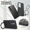 For Samsung Galaxy S25/S24 Magnetic Case Rotating Ring Kickstand TPU + PC Phone Back Cover