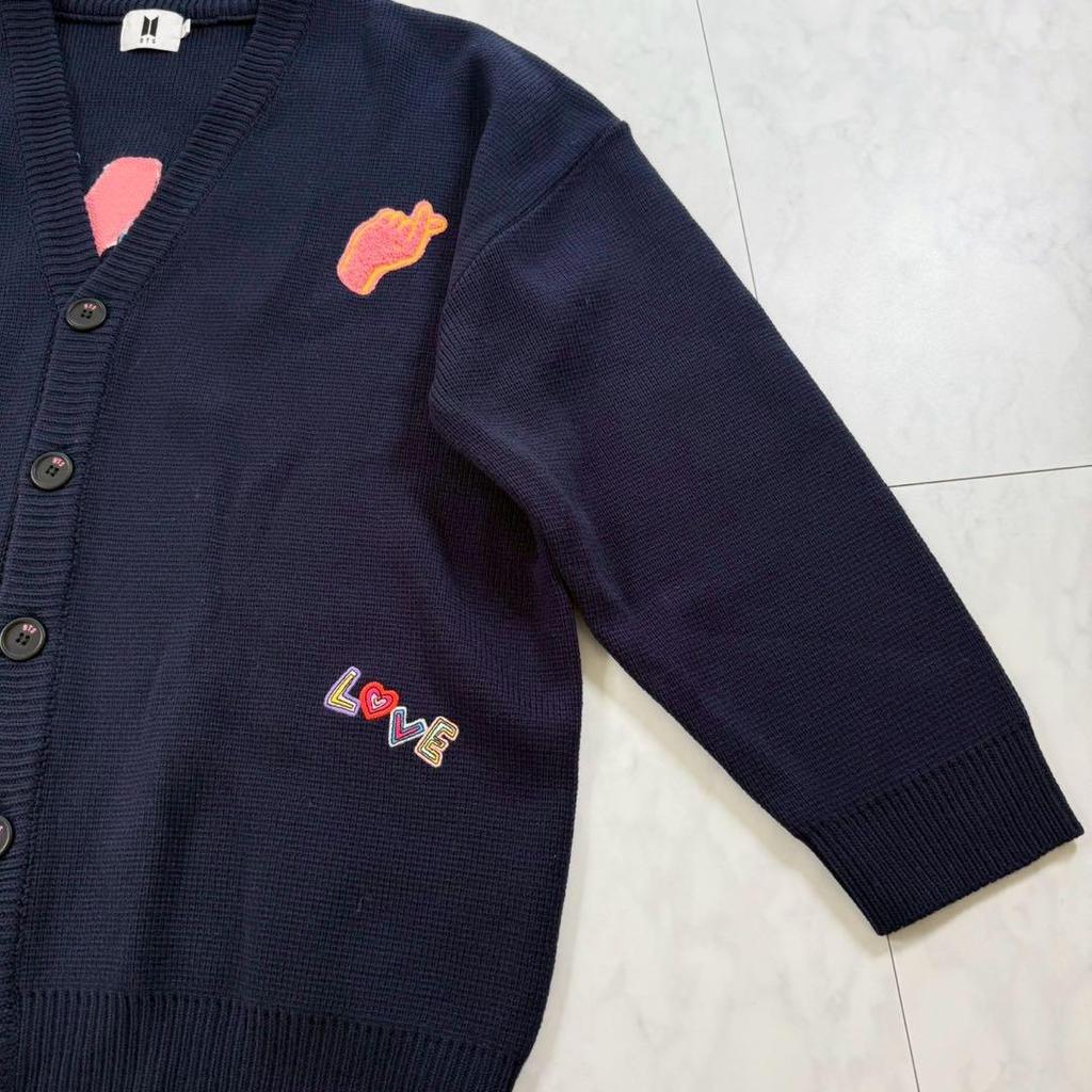 [USED] BTS DNA Cardigan Oversized Navy F