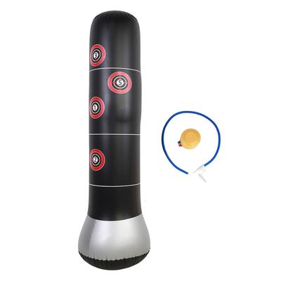 Culbuto gonflable d'entraînement de boxe, de coups de poing et de coups de pied avec pompe à pied pour gonflage à air