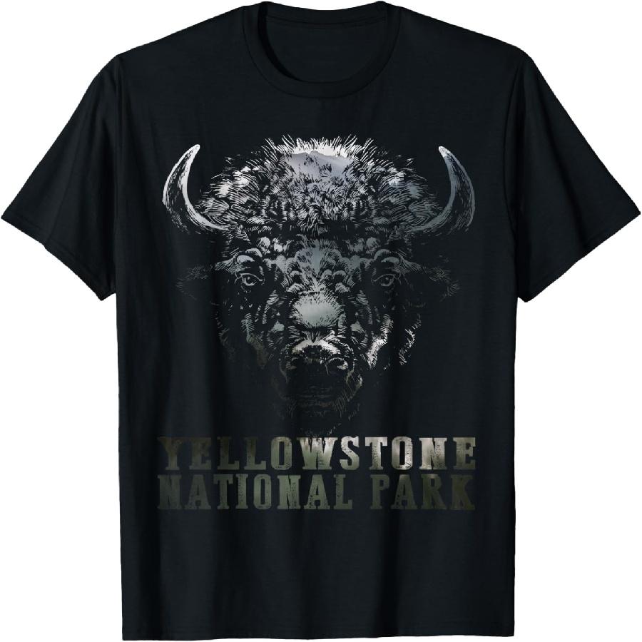 Yellowstone National Park Buffalo - American Bison Buffalo T-Shirt XXXXXL чёрный