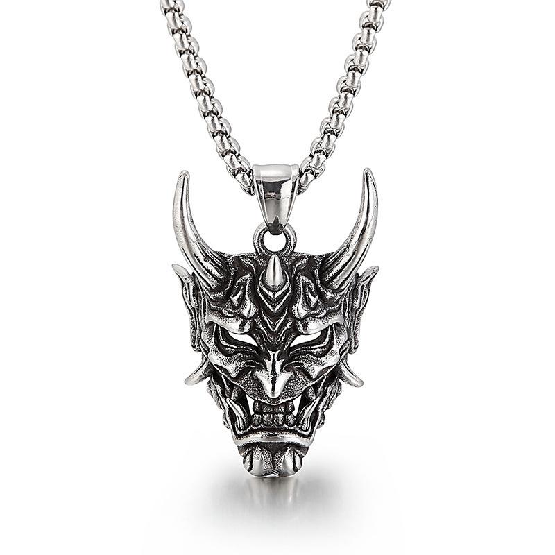 Dragon Bone Chain: Stainless Steel Viking Axe & Celtic Wolf Pendant Necklace 2024