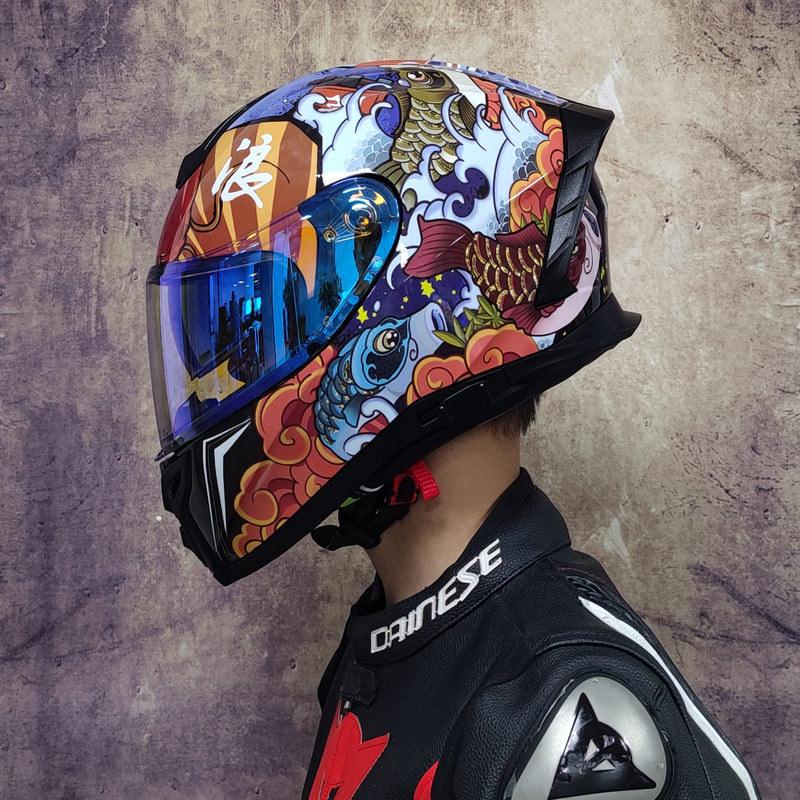 Dual Lens Motorcycle Helmet Motorcycle Travel Helmet Electric Vehicle Adult Safety Helmet