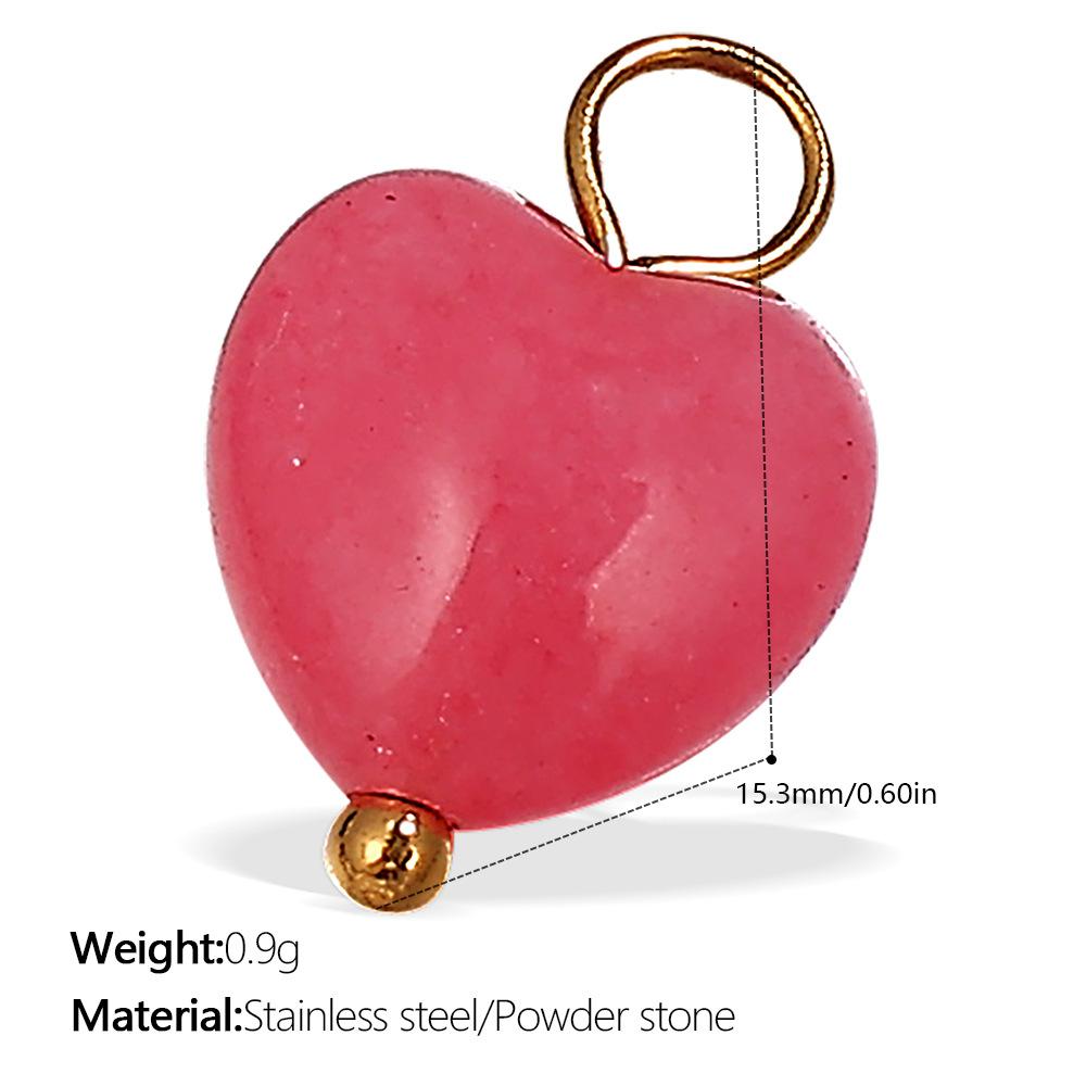  DIY Stainless Steel Gold Color PVD Plated Heart-Shaped Pendant Accessory for Handmade Jewelry Making Wholesale