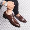 New Brand Men's Casual Leather Shoes Business Patent Male Shoes Breathable Soft Bottom Dress Abiye Footwear Shoes for Men