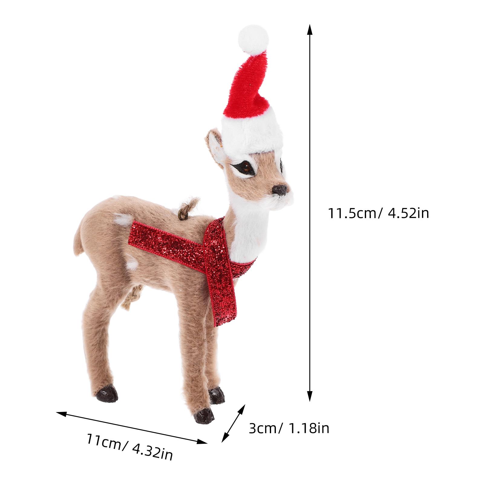 Christmas Deer Pendant Adorable Photo Prop Xmas Tree Decorations Indoor Outdoor Use Christmas Tree Decorations хаки