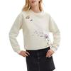 Coach Ss24 Floral Print Crewneck Long Sleeve Sweatshirt Women Sweatshirt Cream CT621-CRM