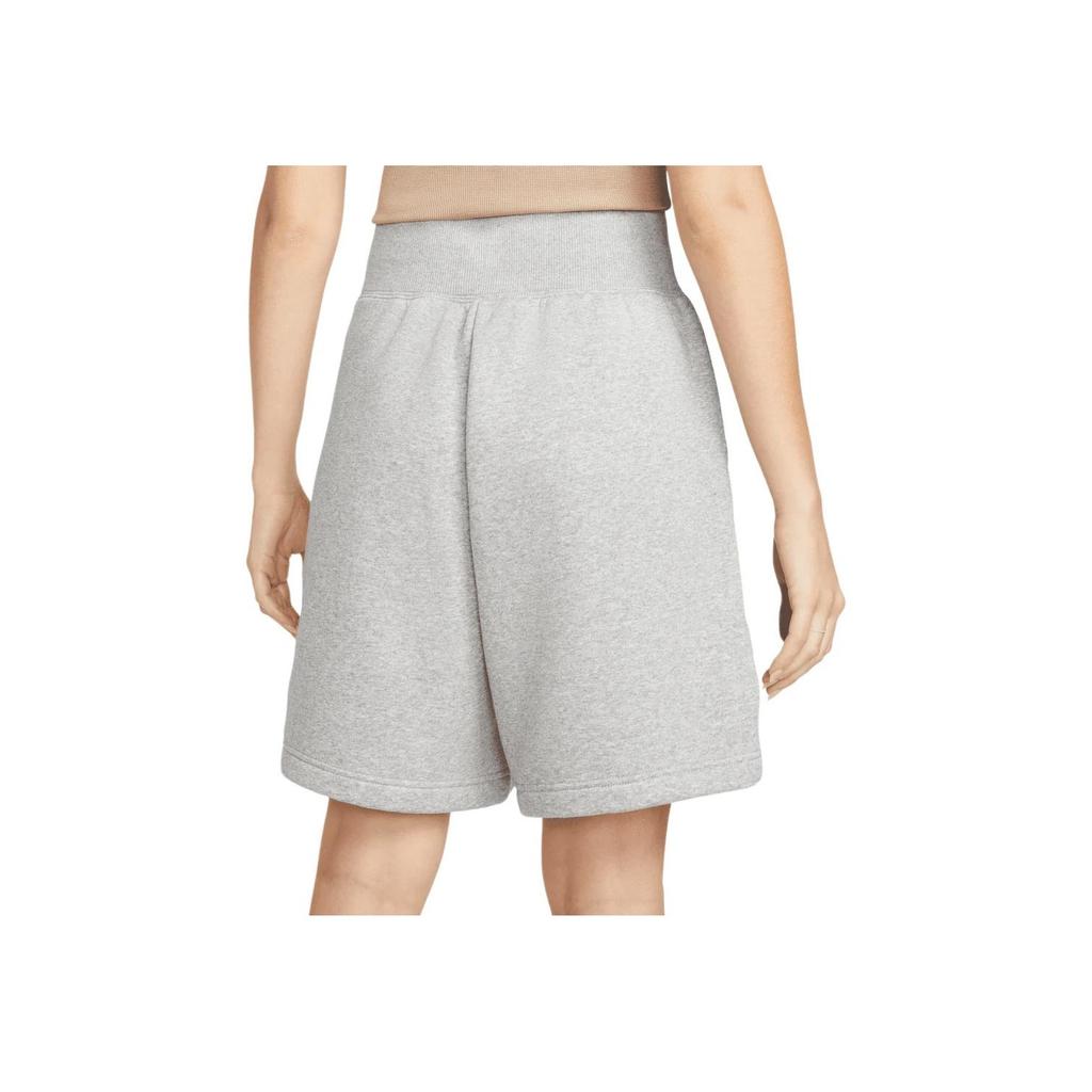 Nike Sportswear Phoenix Fleece Solid Color High-Waisted Loose Sports Shorts Women Shorts Light-Gray DQ5717-063