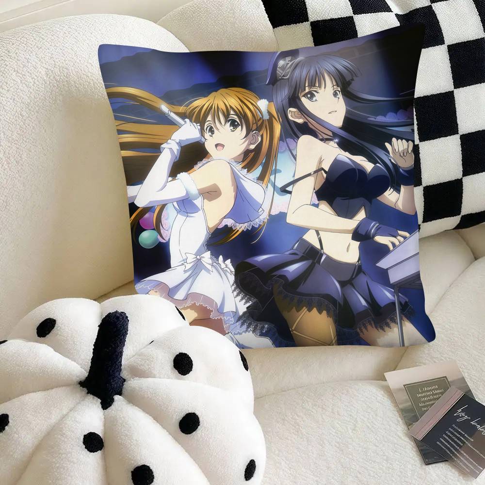 Anime White Album2 Game Cute Pillow Case Square Pillow Bedroom Sofa Leisure Comfort Cushion Car Home Decoration 16x16Inch