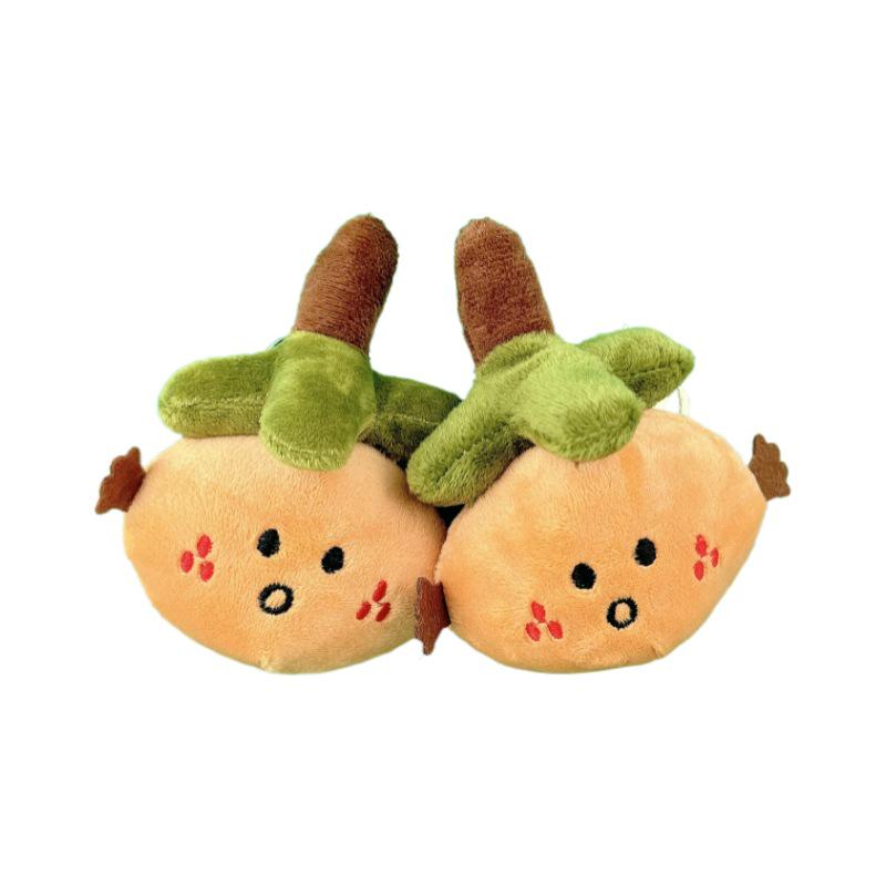 Charming Lucky Orange Plush Pendant Keychain Toy - Quirky and Adorable Accessory Gift