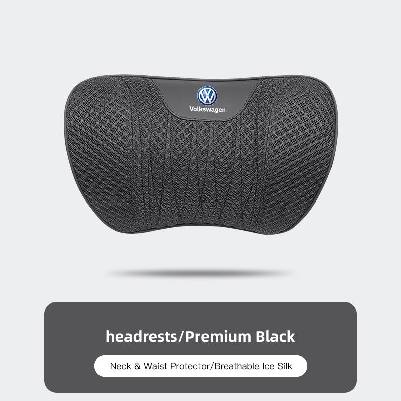 

Для VOLKSWAGEN VW Подушка-подголовник для сиденья автомобиля из ледяного шелка, Подушка для сиденья водителя, Подголовник, Подушка для спины Для Volkswagen Polo Golf Tiguan Passat Sharan