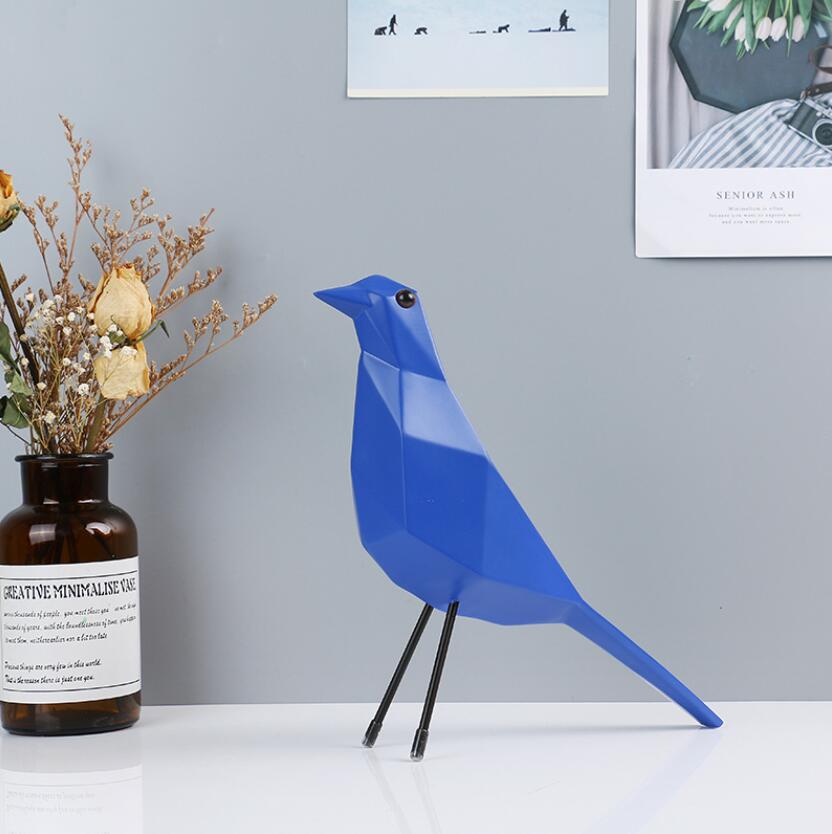 Modern Resin Geometric Eames Birds Peace Dove Ornaments Cafe Bookcase Furnishing Crafts Home Room Table Accessories Decoration