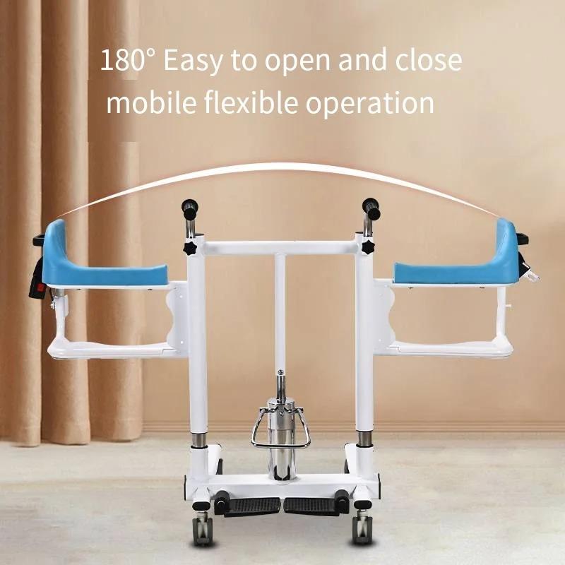 Multifunktioneller Toilettenstuhl für ältere Menschen, Patientenlifter-Transferstuhl, hydraulischer Transferstuhl für ältere Menschen, Rollstuhl