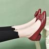 Low-heeled Single Shoes Women's Autumn 2025 New Pointed G Buckle Soft Sole Soft Surface Shallow Mouth Fashion Mother Shoes Doudou Shoes