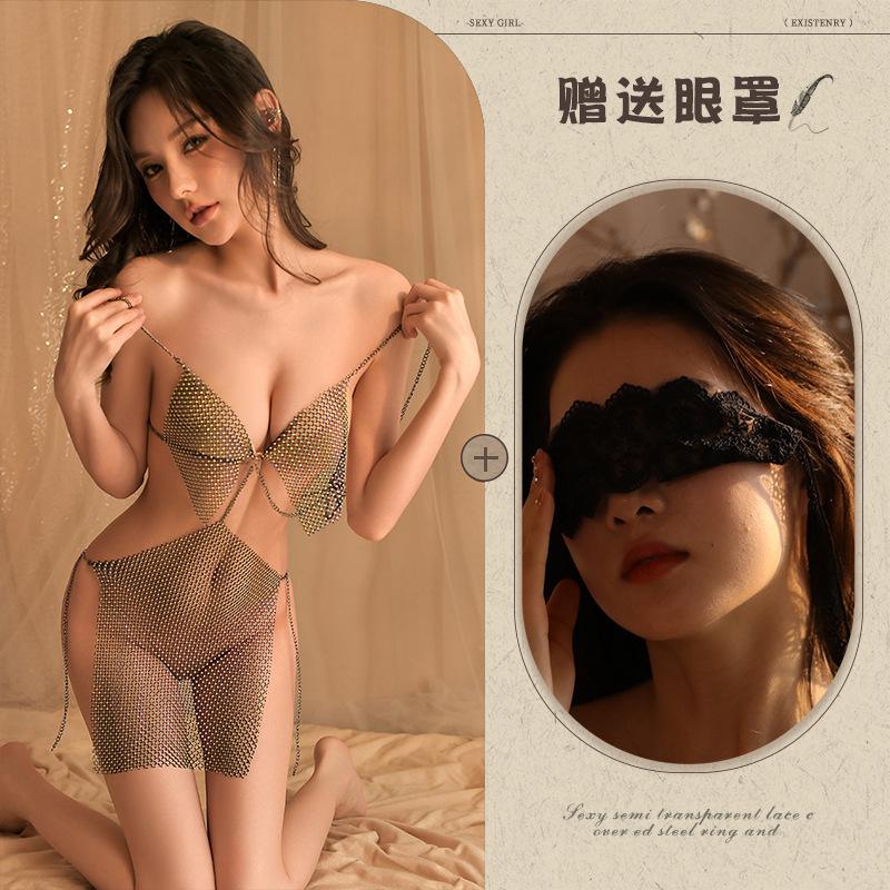 Sex Underwear Sexy Suspender One-piece Perspective Bright Nightclub Girls Seduction Dress Uniform Sex 'Fun Clothing
