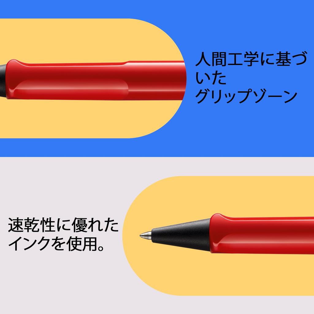 LAMY Safari JETSTREAM Inside Red Series Now Comes with a Model Equipped with Which Is Known for Its Smooth Writing Ball Diameter F Black Ink M17 - -