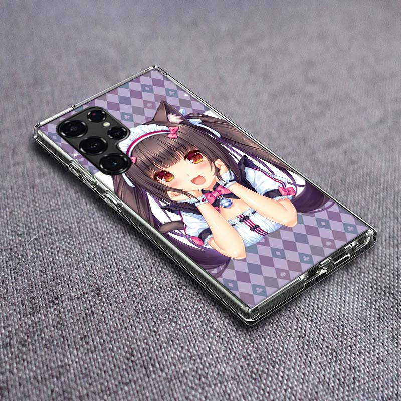 Chocola Nekopara Phone Case For Samsung Galaxy S24 S23 S21 S20 FE S22 S26 Ultra S25 Edge S10 Plus Cover Clear TPU Capa Shell Coq