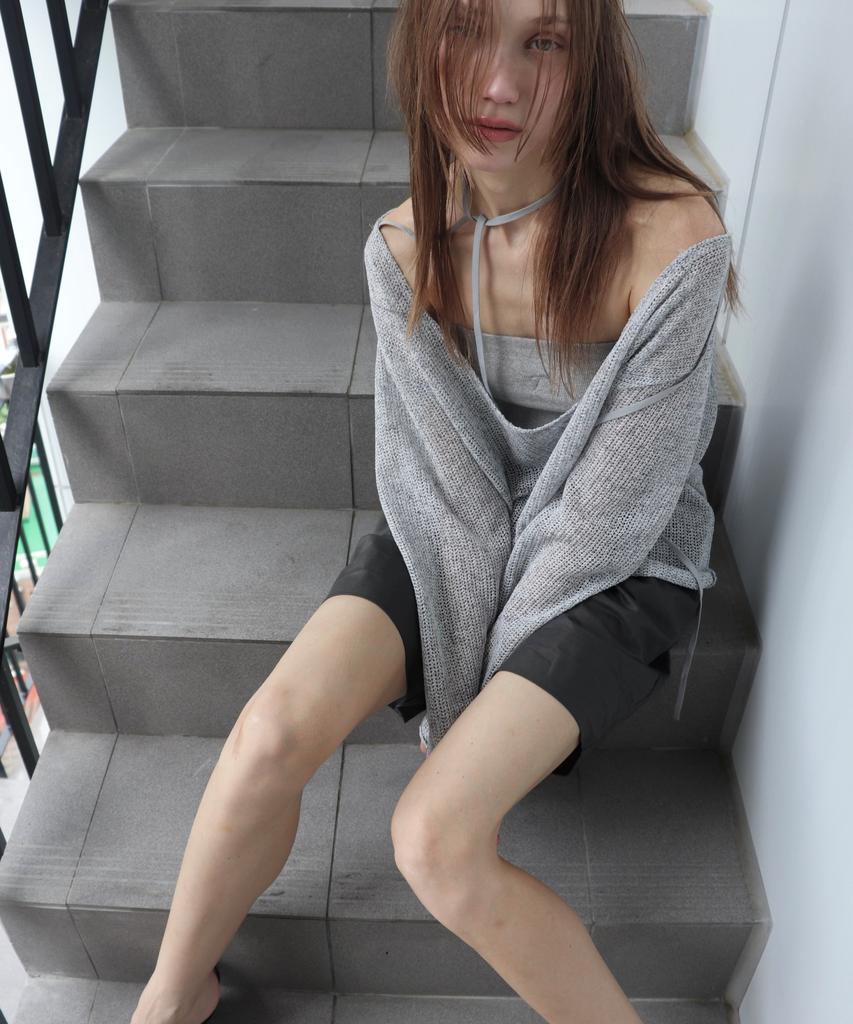 T.U.R.E Dual Wear Long Sleeve Knit Gray