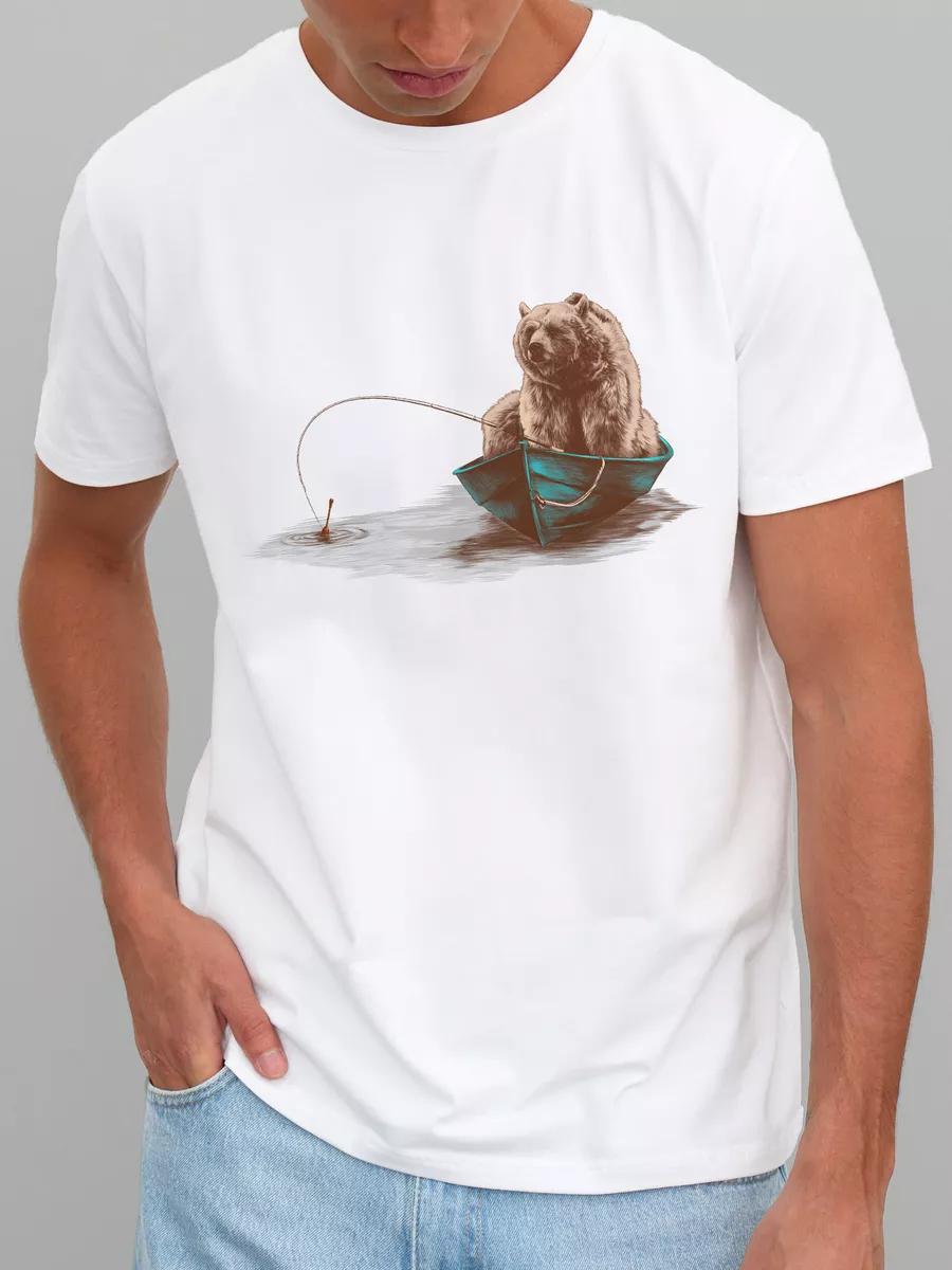 White ecru oversized printed T-shirt 4XL