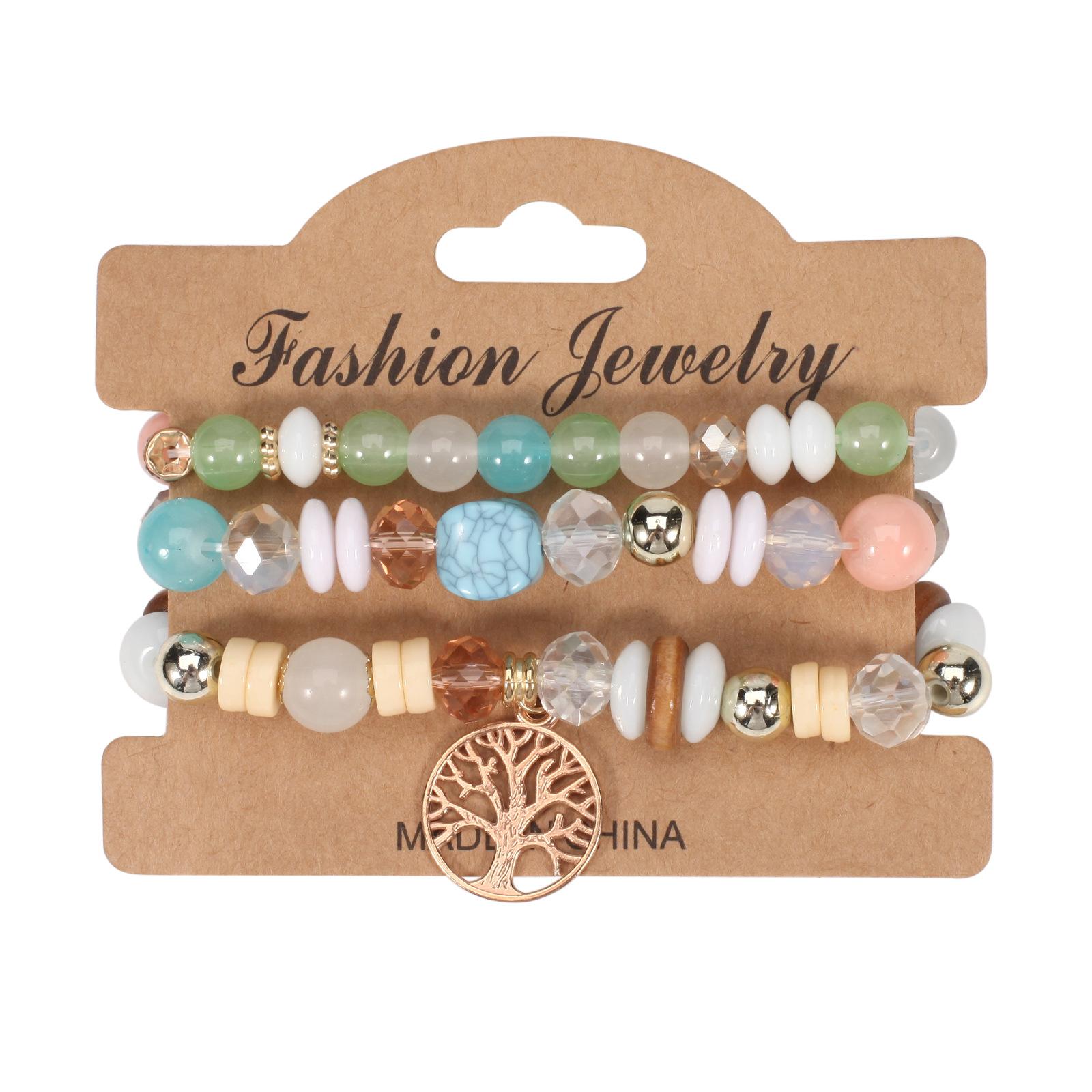 JYL TS Bracelet Bohemian Eye Rice Bead Design Offers Protection light mix джунглях зеленый