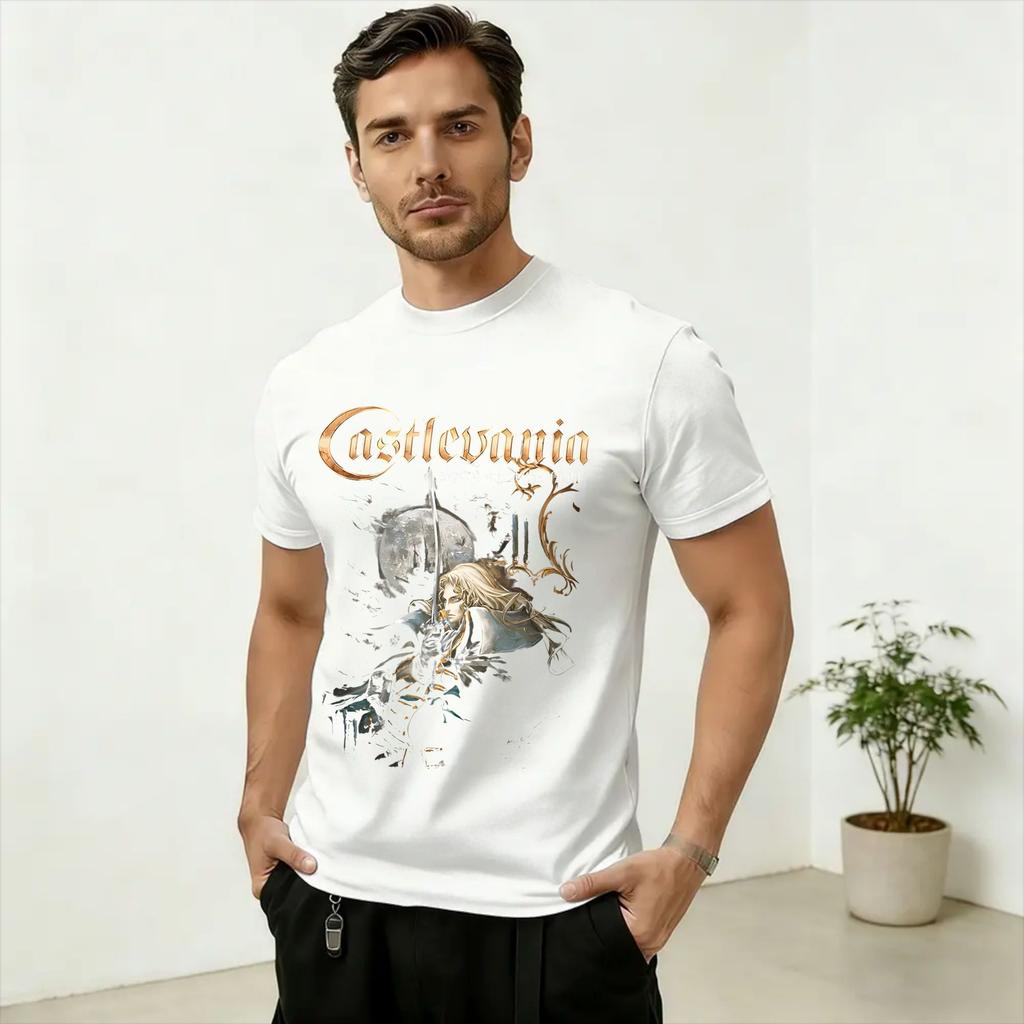 Unisex TShirt Castlevania Symphony Of The Night Funny Pure Cotton Tees Short Sleeve T Shirts Round Collar Clothes Summer