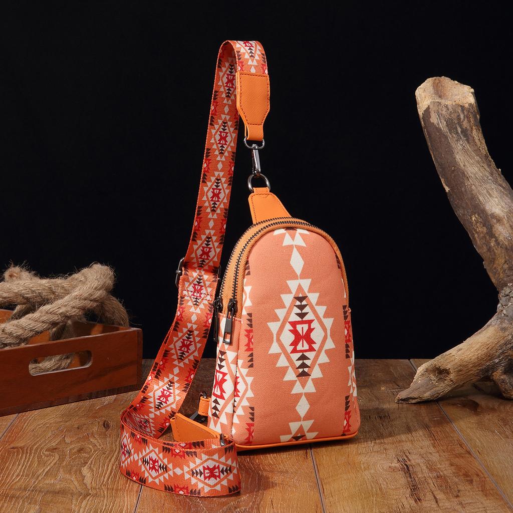 Vintage Canvas Print Bohemian Ladies Clutch Breast Bag Messenger Bag Independent Station Tk