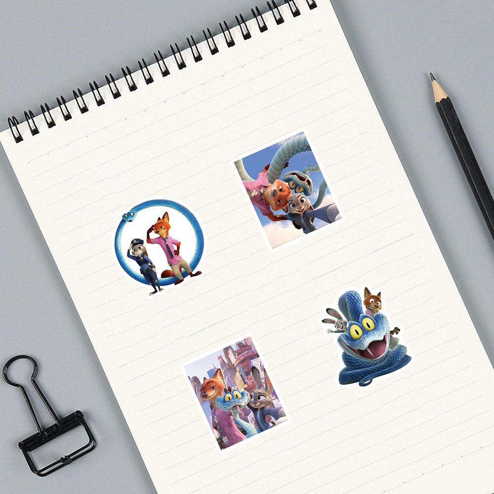 60-120PCS Zootopia Sticker Cartoon Water Resistant Vinyl Cards Stickers Designed for Boys Girls Water Bottles Laptop Suitcase Designed for Celebration