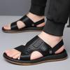 Beach Shoes Men's 2025 Summer Men's Trend Breathable Soft Sole Casual Dual-purpose Sandals Driving Leather Sandals 2025