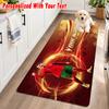 Cristiano Ronaldo Custom Name Flannel Rug Kitchen Mat Non Slip Floor Carpet Personalized Home Decor