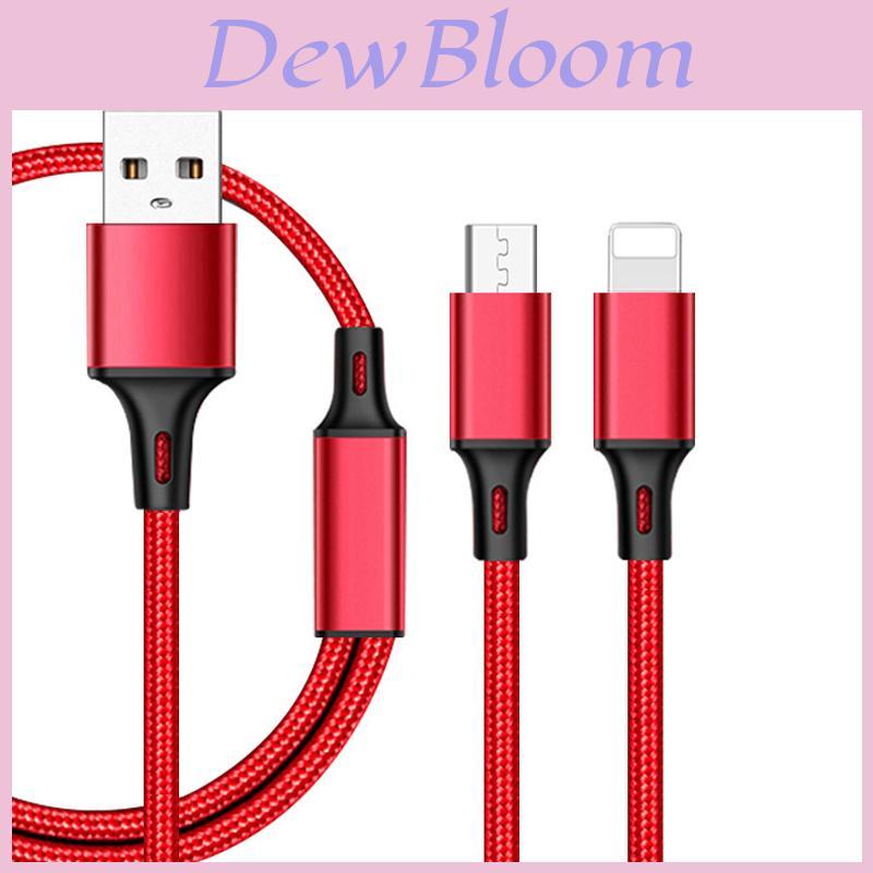 Durable Handset Data Line Double Metal Woven Nylon Data Cable For Apple And Android Devices