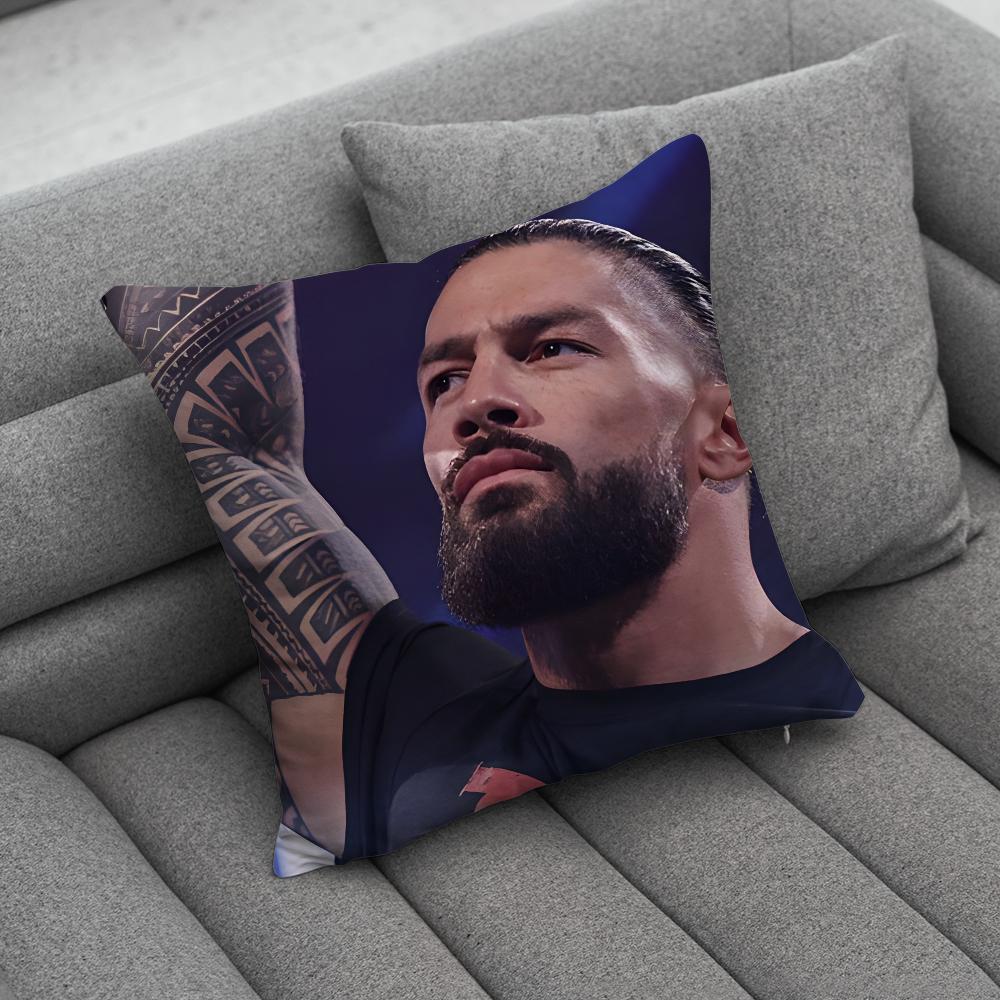 Roman Reigns We The Ones Kissenbezug Weiche Kissenhüllen für Bauernhaus-Sofadekor Heimdekorationen und Schutz