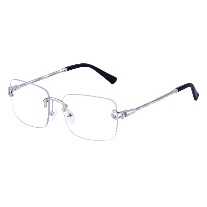 Boîte à lunettes de soleil sans monture avec bordure Lunettes de soleil Homme Lunettes tendance