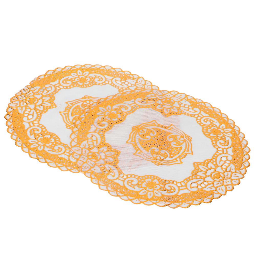 2 st 20x20 cm Bordstabletter Guld Placemats Kaffekoppsmattor Underlägg för Bröllopsfest TillbehörTyp 04