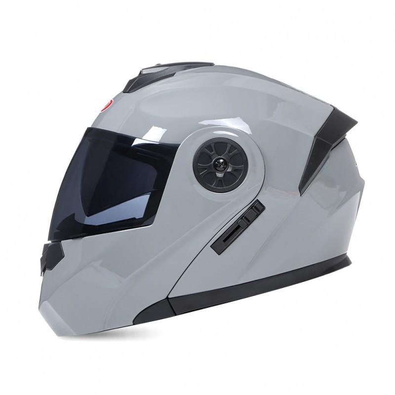 BLD Electric Bicycle Helmet Motorcycle Full Double Lens Exposed Universal Riding All Seasons M(57-58)