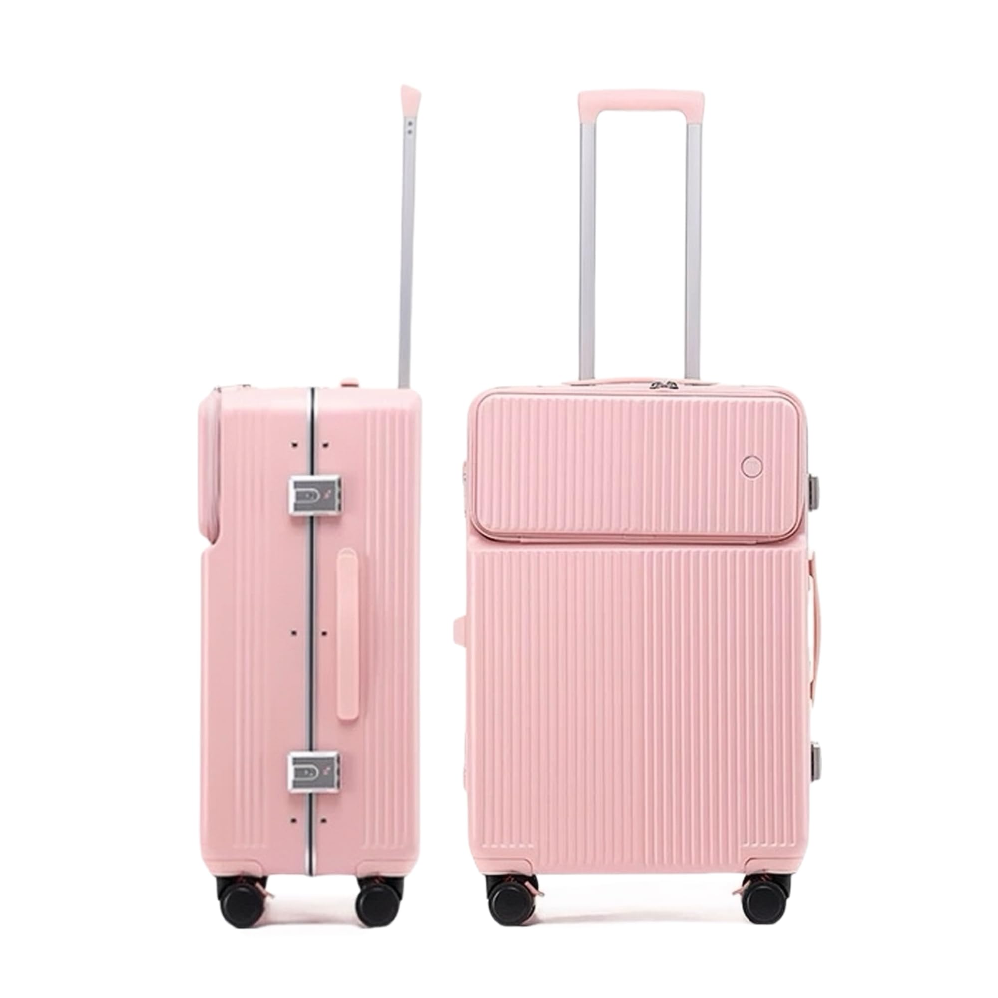 

Carry Case with Top Carry Aluminum Side Cup Caster Popular Trunk Equipped with TSA 360 Degree School 2 Nights 3 S Pink [Spyplan] Stopper, Suitcase,
