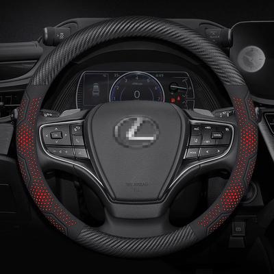 For GS300h ES300h ES330 ES350 NX300h IS300 RX300 IS250 CT200h Carbon Fiber Suede Car Steering Wheel Cover Auto Accessories