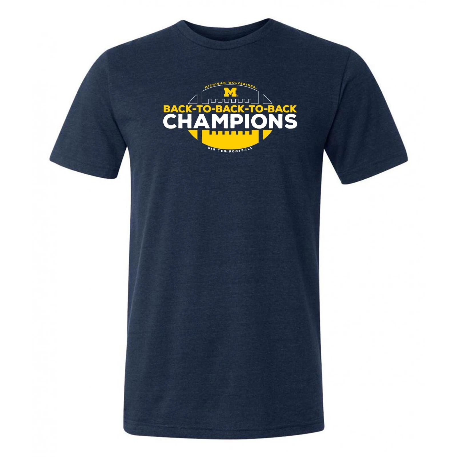 Michigan B2B2B Champs 23 Bold Stack Triblend T-Shirt - Solid Navy 2XL