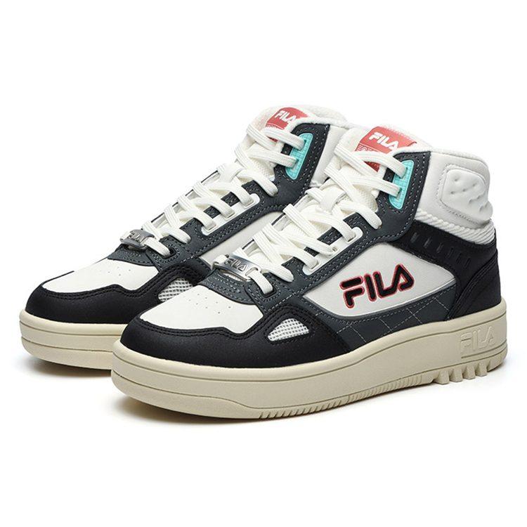 Fila Glory Mid Synthetic Leather Fleece High Top Vintage Basketball Shoes Women's Black White F12W141216FWB