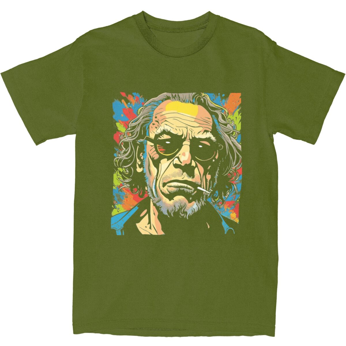 

Men Famous Poet Charles Bukowski Pop Art T-Shirts Cotton Tees Summer Funny Short Sleeves T-Shirt O-Neck Casual Tshirt Large Size 4XL