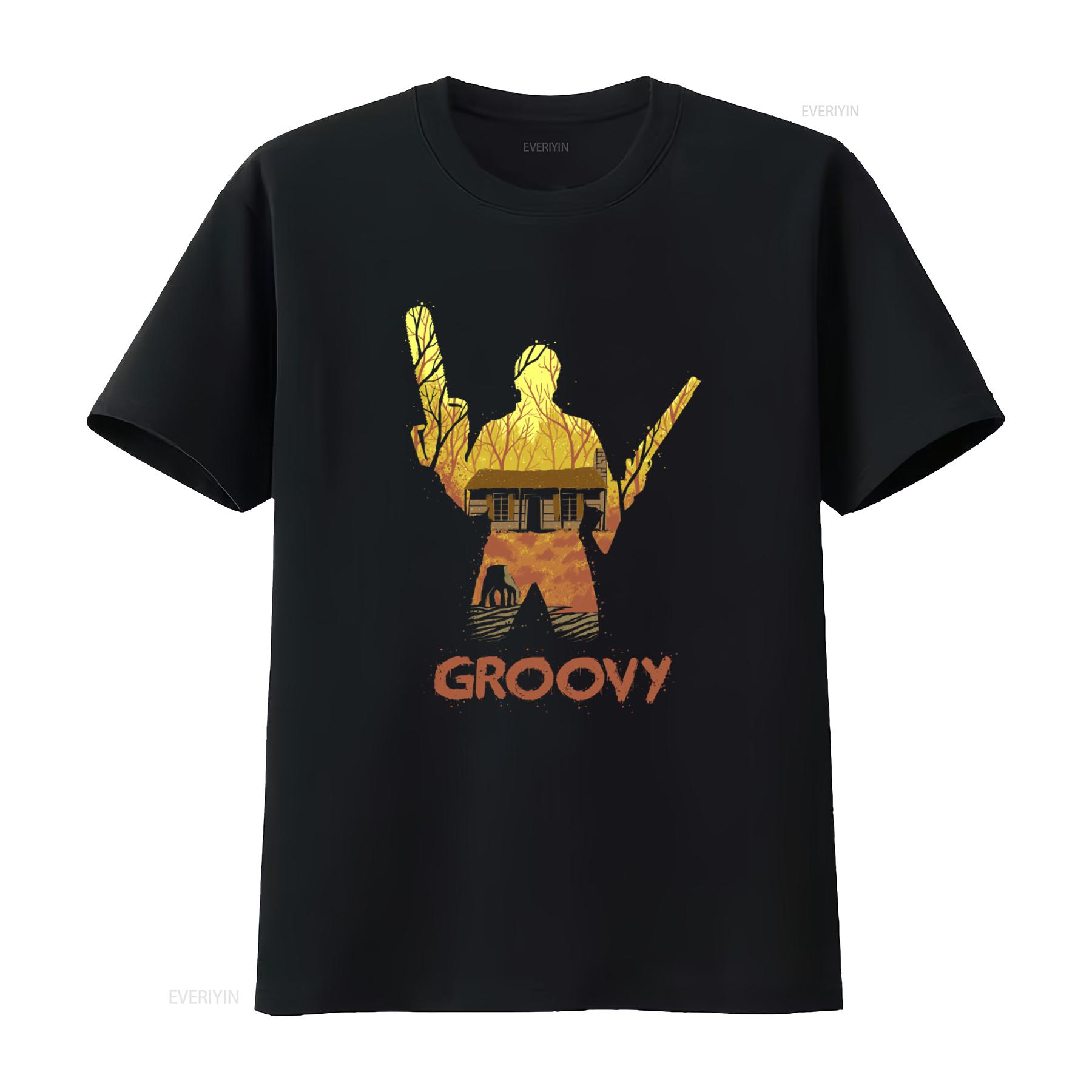 

Evil Dead Ash Groovy T Shirt For Men And Women Available In Various Sizes vintage Washed graphic Stylish Casual Slightly 4XL