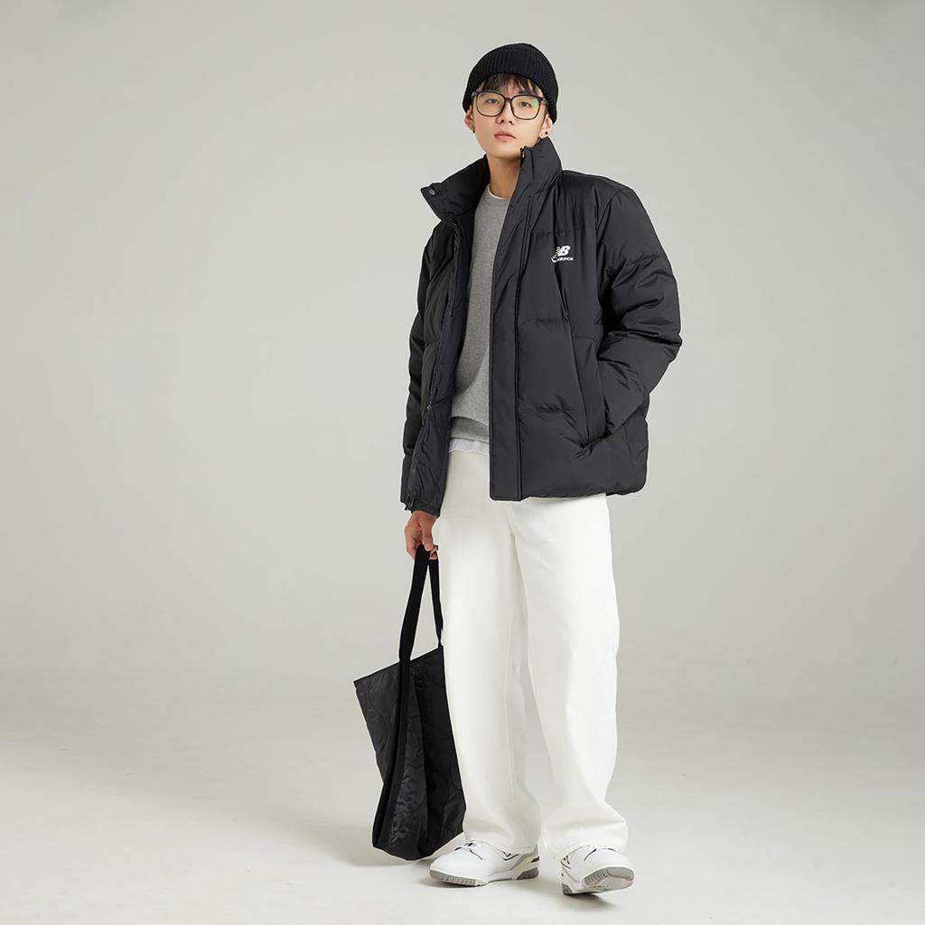 New Balance Down Jackets Unisex Black Stand Collar Without Hood Moderate Other AMJ24359-BK
