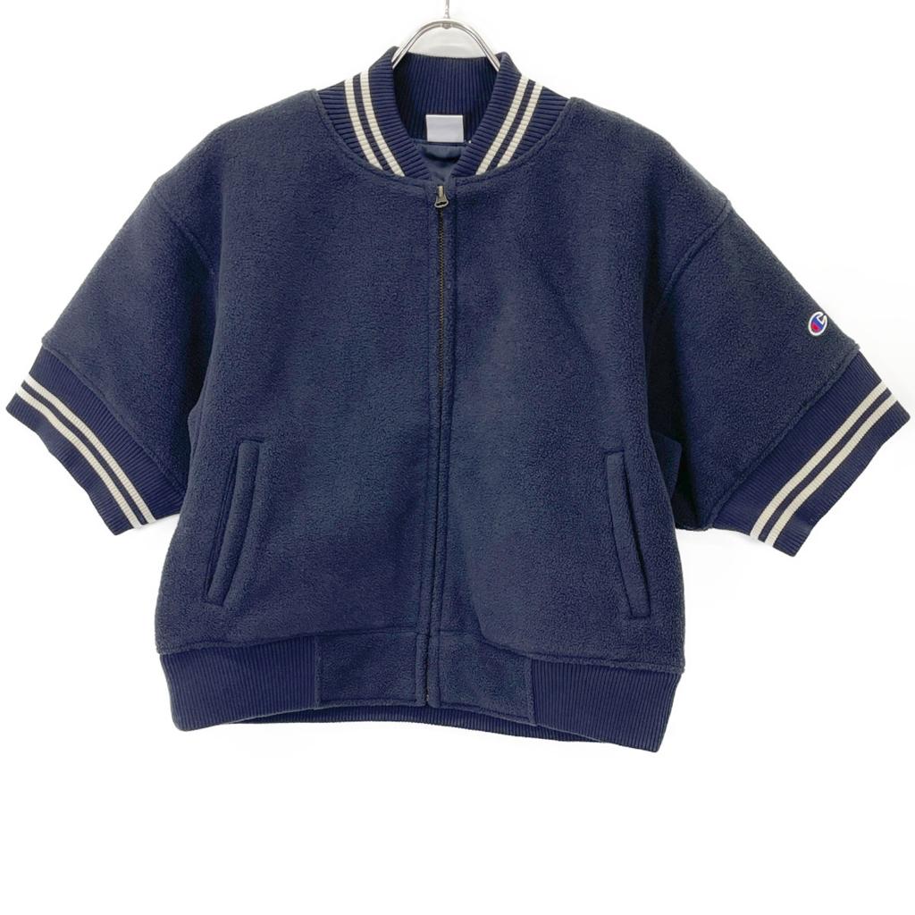Champion [BEAMS BOY Exclusive] CWSA603 Navy Boa Fleece Zip Blouson Jacket S NavyUsed