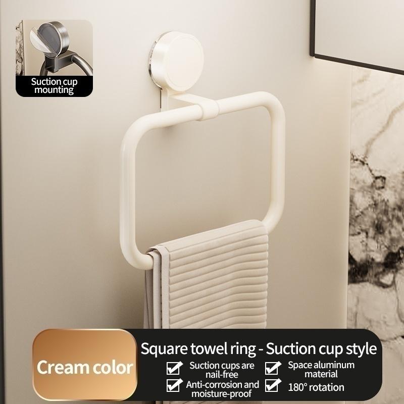 No Need To Drill Suction Cup Towel ring Bathroom towel hanger hand towel ring hand sink wall hanging Round ring kitchen rag rack