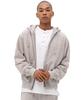 ACID WASH ZIP UP HOODIE Men's M 023 Light Gray 783-6131001