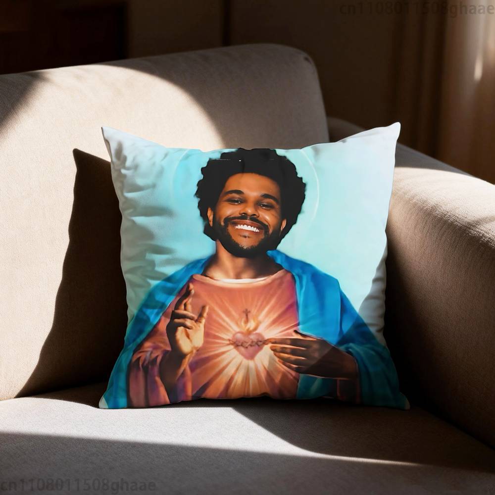 The Weeknd XO  Pillow Case Antidustmite Pillowcase Invisible zipper silky short plush Sofa cushion cover