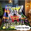 Custom Name Beetle-juice Movie Art Blanket  Ideal Bedding Blanket Perfect for Travel, Camping, Living Rooms, Offices, Sofas, Fan Christmas gift