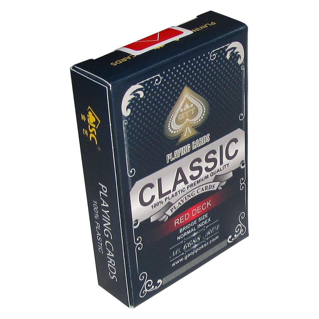 Gold Art 6828 Frosted Bridge Size Waterproof Poker Cards, Wear-Resistant PVC.