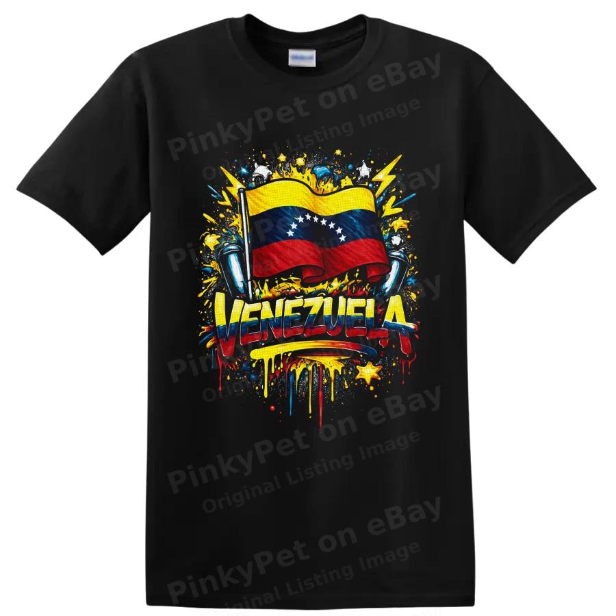 Venezuela Flag T Shirt National Patriotic Graffiti Art Latin Heritage Culture