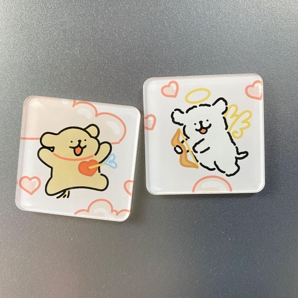 

2 шт. Милые магниты-пазлы для холодильника с собачками-любовниками, мультяшные, для холодильника, доски для записей, белой доски, магниты для сообщений, декоративные