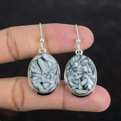 Pinolith Jaspis Ohrring Edelstein Ohrring 925 Sterlingsilber Ohrring Top Qualität Pinolith Jaspis Schmuck Handgefertigter Ohrring Jubiläumsgeschenke